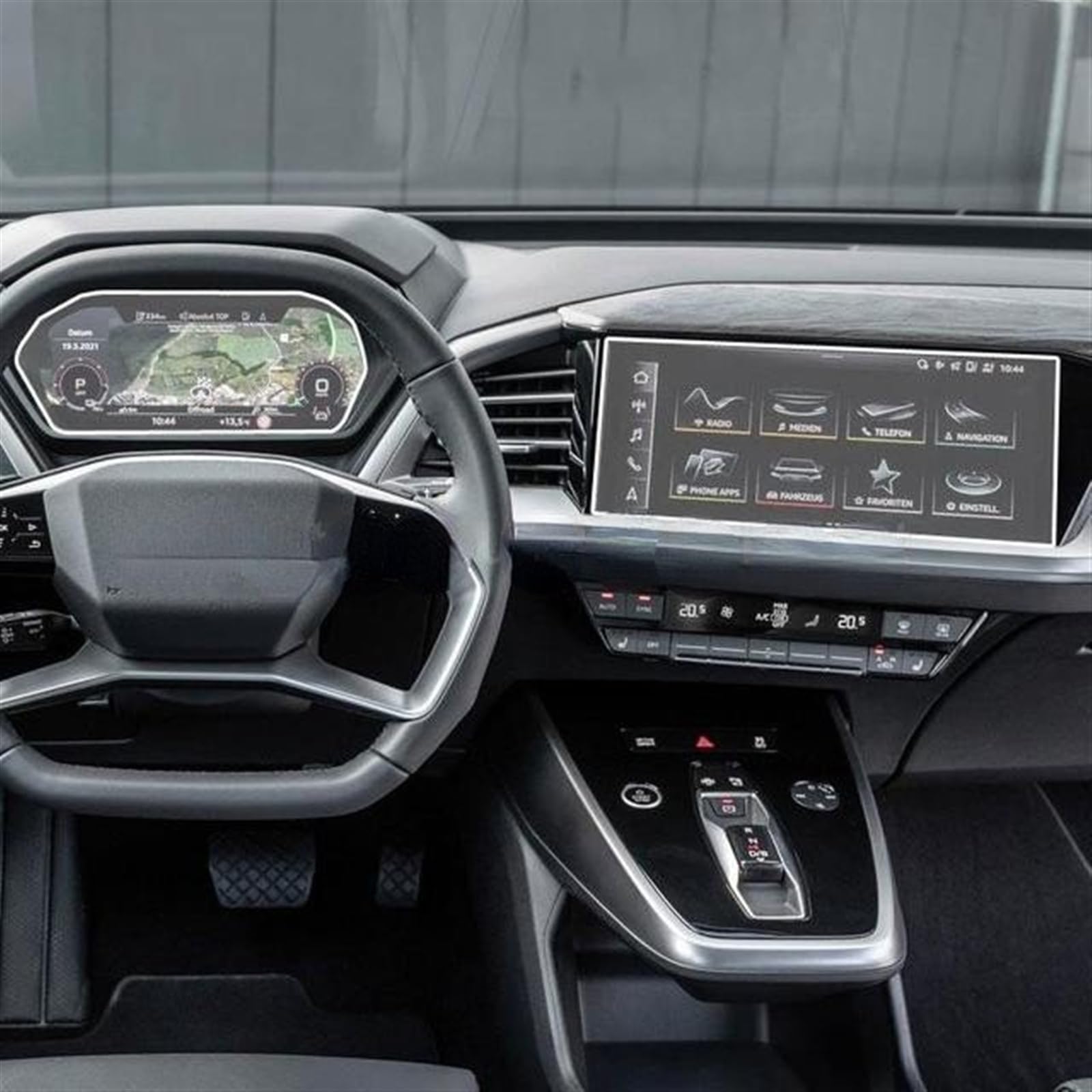 Auto Displayschutz Folie Für Q4 Für E-tron 2022 Autoradio GPS-Navigation Displayschutzfolie Autoinnenraum Gehärtetes Glas Schutzfolie(GPS and Instrument) von KOEHXJ