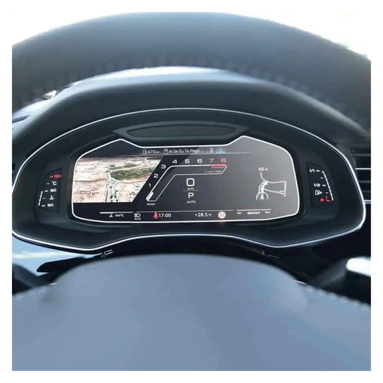 Auto Displayschutz Folie Für Q8 Für Q7 2020 2021 Radio GPS LCD Armaturenbrett Bildschirm Schutz Auto Navigation Gehärtetem Glas Bildschirm Schutz Film(Dashboard Film) von KOEHXJ