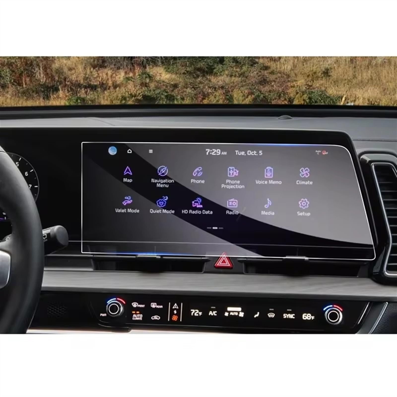 Auto Displayschutz Folie Für Sportage Für NQ5 2022 2023 12,3-Zoll-Autonavigation Touch Center Displayschutzfolie Autoinnenausstattung von KOEHXJ