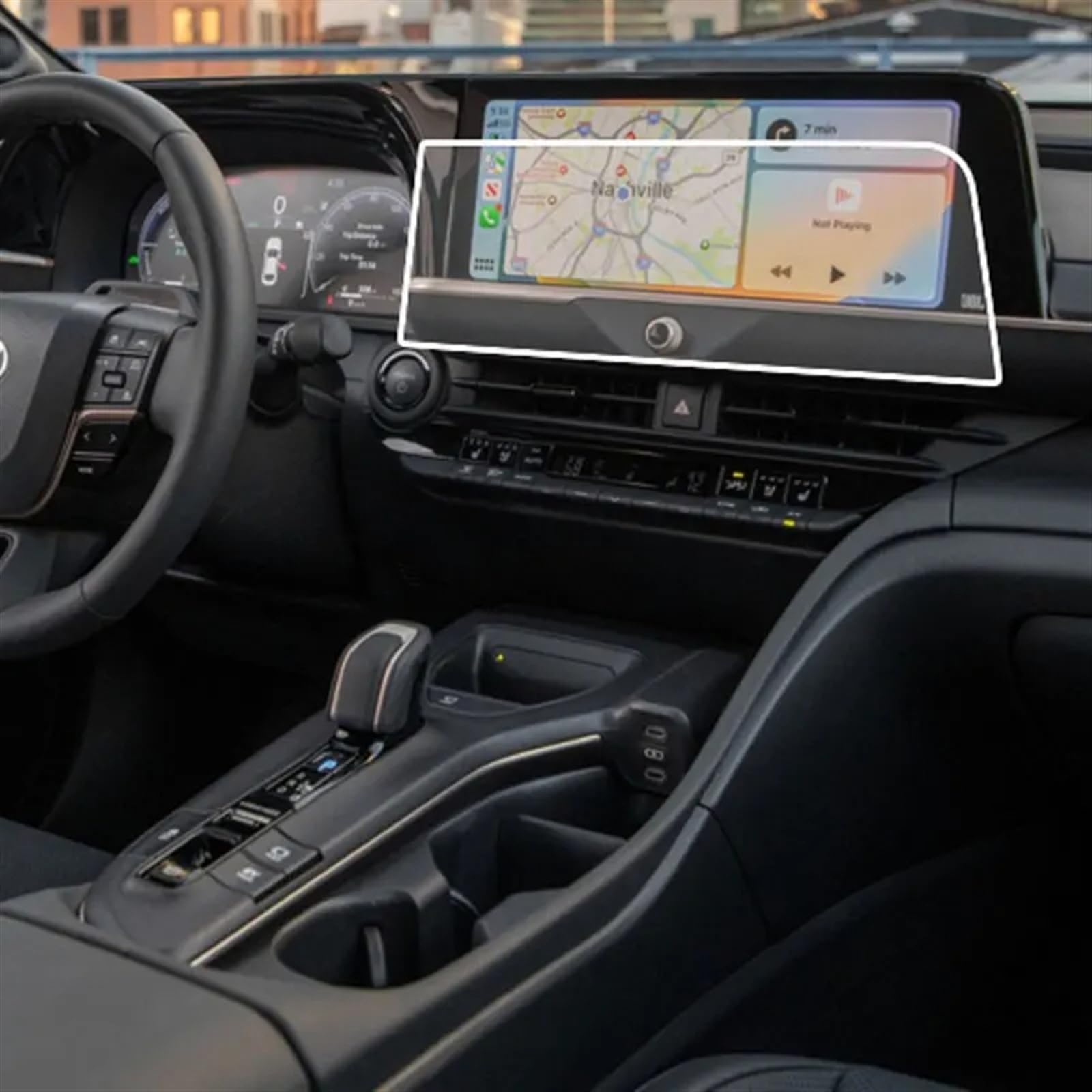 Auto Displayschutz Folie Für Toyota Für Crown 2023 2024 GPS Navigation LCD Bildschirm Gehärtetem Glas Schutz Anti-Kratz Film von KOEHXJ