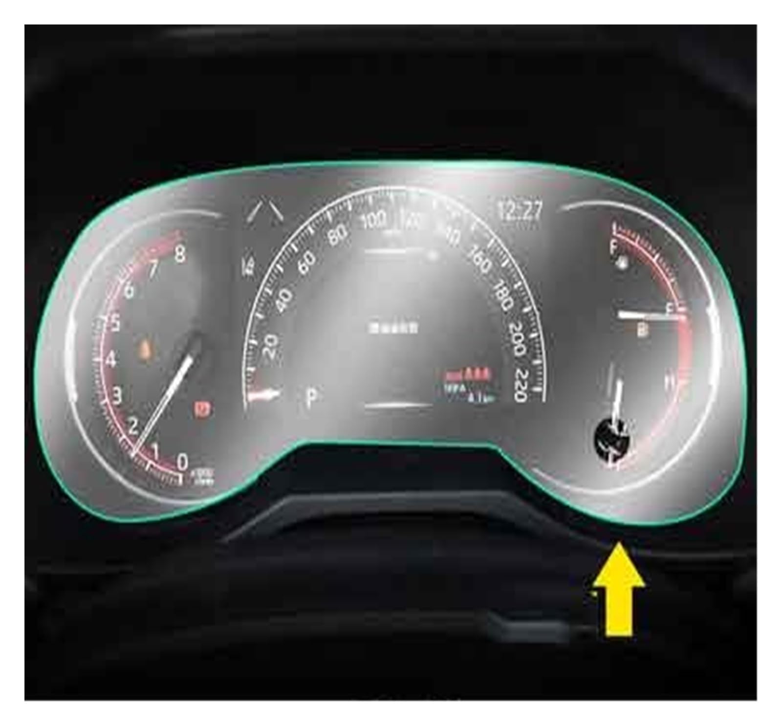 Auto Displayschutz Folie Für Toyota Für RAV4 Für RAV-4 2020 Auto Instrument Panel Protector Dashboard Center Control Touchscreen TPU Film Screen Protector(A Right Hole) von KOEHXJ