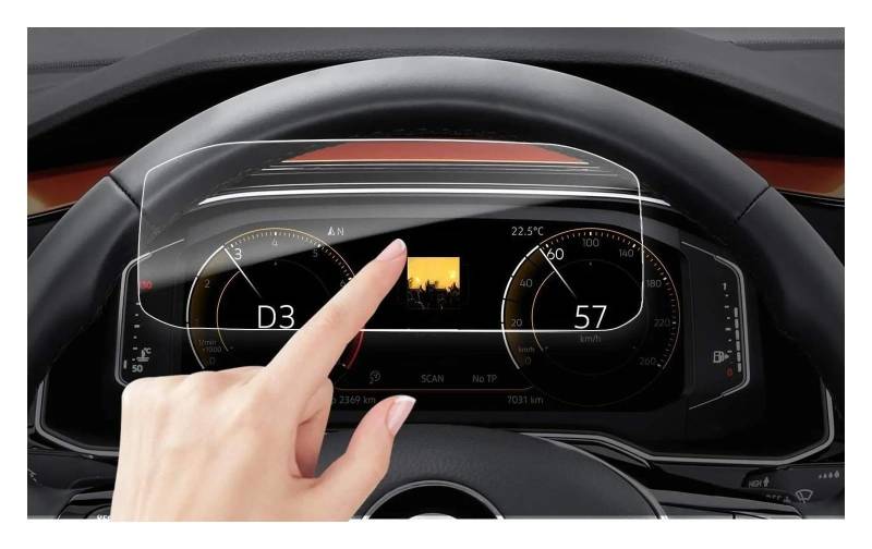 Auto Displayschutz Folie Für VW Für T-ROC 2020 2021 2022 Auto Instrument Dashboard Displayschutzfolie Aus Gehärtetem Glas Filmschutz von KOEHXJ