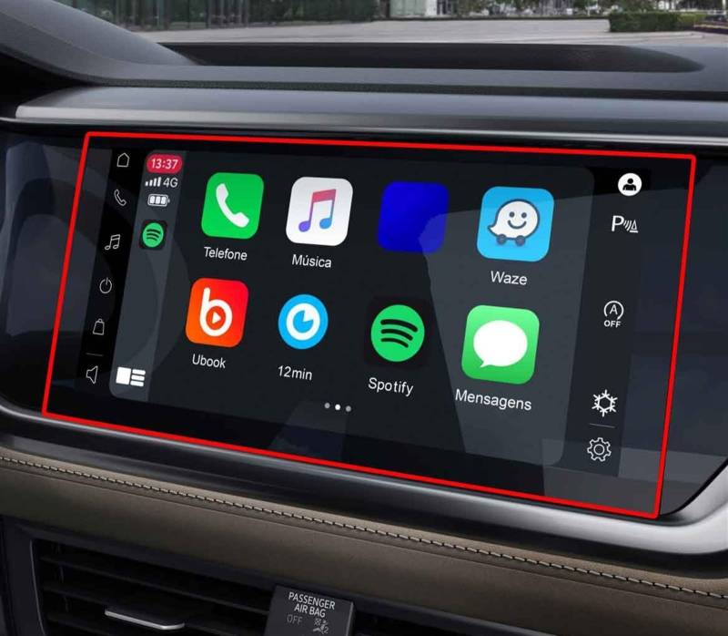 Auto Displayschutz Folie Für VW Für Taos Für T-Cross 2021 2022 Autoradio GPS-Navigation Gehärtetes Glas Displayschutzfolie Innenzubehör(GPS 10.1 inch) von KOEHXJ