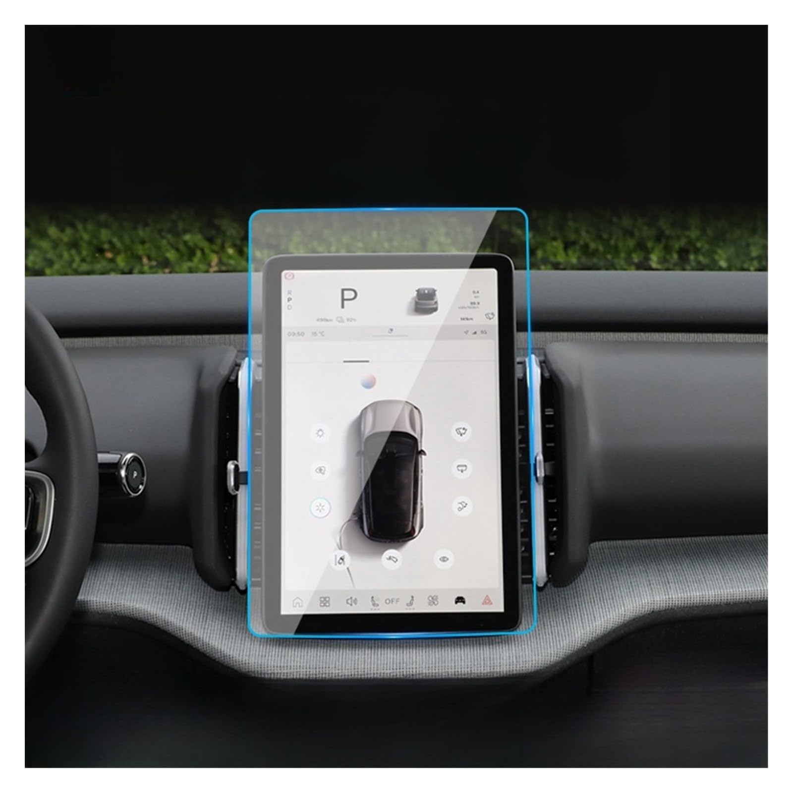 Auto Displayschutz Folie Für Volvo Für EX30 2024 2025 LCD Autoradio 12,3 Zoll GPS Navigation Gehärtetes Glas Armaturenbrett Displayschutzfolie(GPS) von KOEHXJ