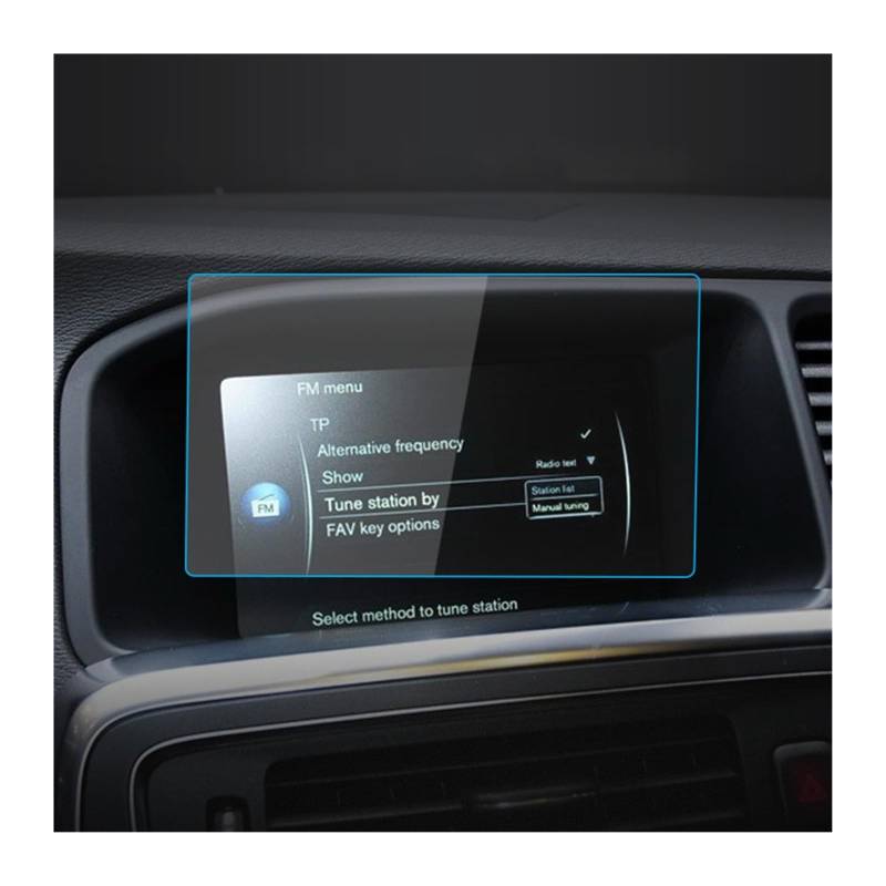 Auto Displayschutz Folie Für Volvo Für S60 2014 2015 2016 2017 7 Zoll Armaturenbrett-Navigationsmembran Auto-GPS-Display Schutzfolie Aus Gehärtetem Glas(Anti-Blue-ray) von KOEHXJ