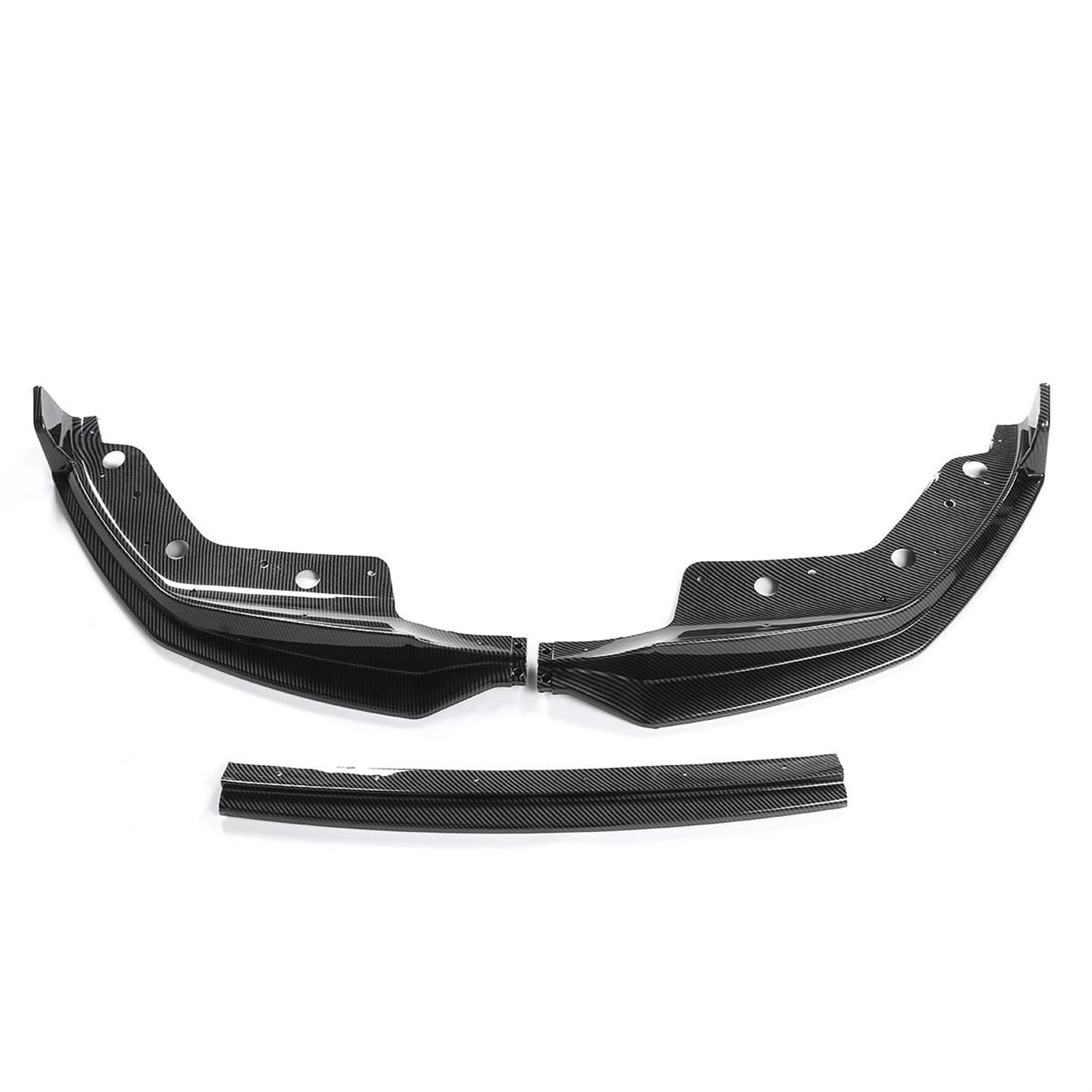 Auto Frontspoiler Lippe 3PCS Auto Vorderen Stoßfänger Lip Spoiler Splitter Diffusor Abnehmbare Körper Kit Abdeckung Schutz Für 3-Serie Für G20 2019 2020(Carbon Fiber Look) von KOEHXJ