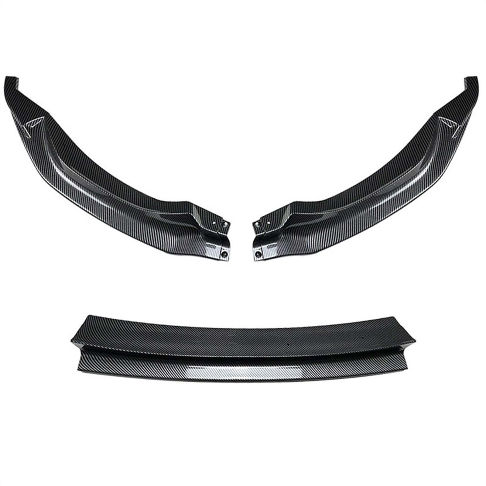 Auto Frontspoiler Lippe 3PCS Auto Vorderen Stoßfänger Lip Spoiler Splitter Protector Diffusor Splitter Abdeckung Gurad Für M3 Für F80 Für F83 2015-2018 2019 2020(Carbon Fiber Look) von KOEHXJ