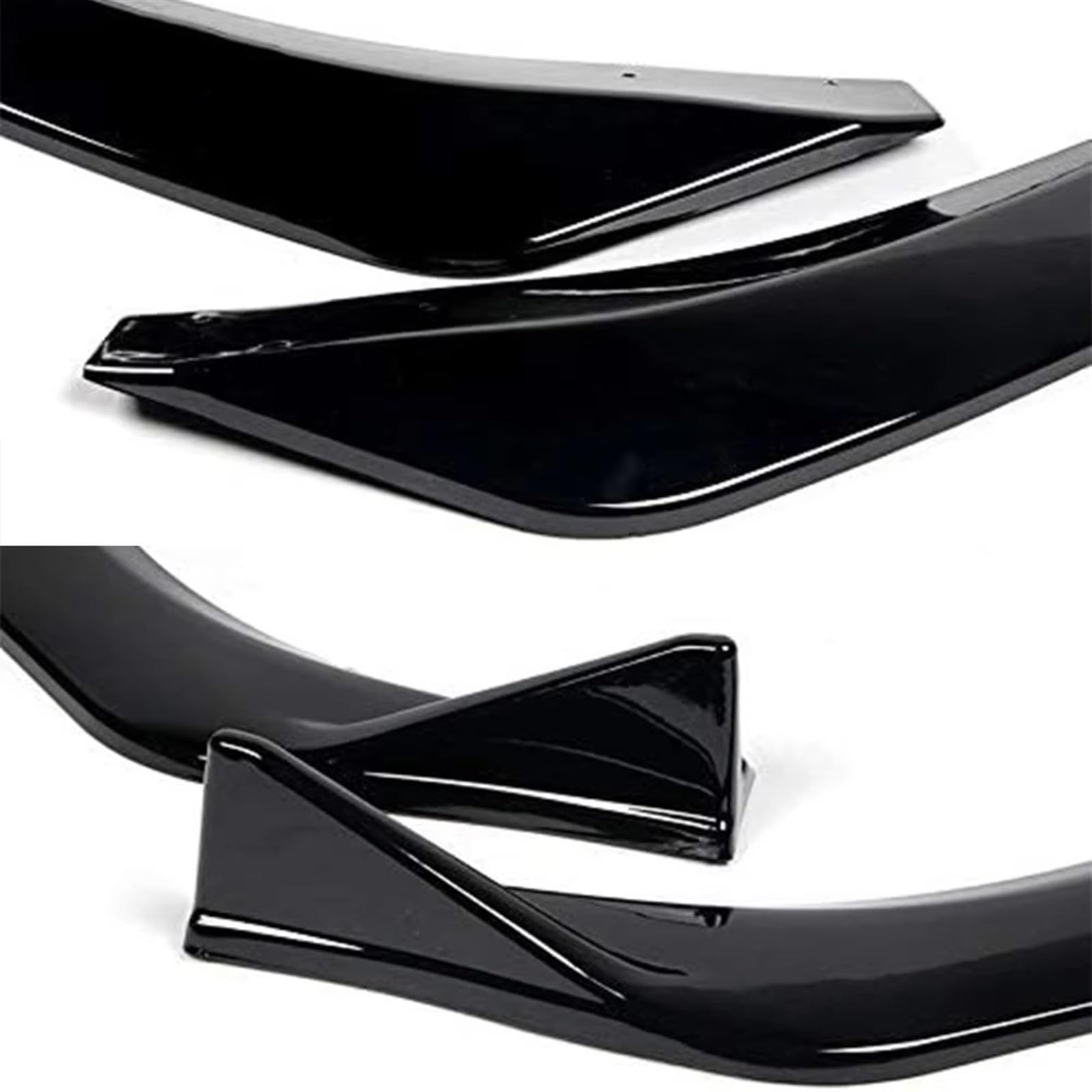 Auto Frontspoiler Lippe 3Pcs Auto Vorderen Stoßfänger Spoiler Lip Body Kit Stoßstange Diffusor Schutz Auto Styling Für Mazda 3 Für Axela 2019 2020 2021 2022 2023 2024(Glossy Black) von KOEHXJ