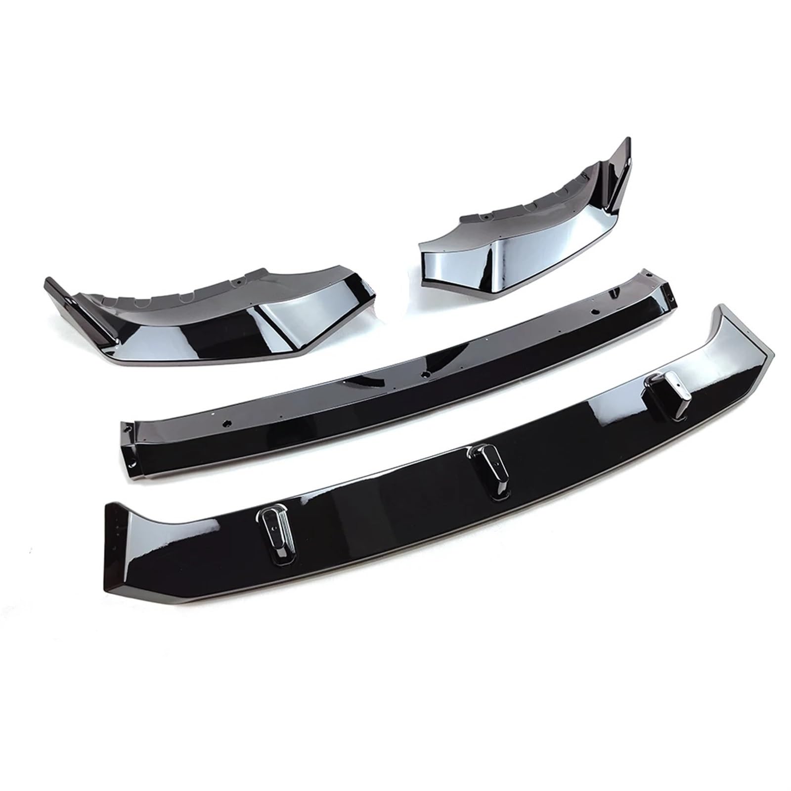 Auto Frontspoiler Lippe 4PCS Auto Frontschürze Spoiler Lip Splitter Schutz Protector Körper Kit Auto Zubehör Außen Teile Für X5 Für G05 2019 2020 2021 2022(Glossy Black) von KOEHXJ