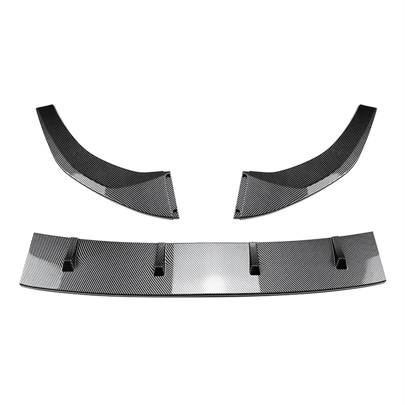 Auto Frontspoiler Lippe Auto Frong Stoßstange Lip Spoiler Canards Diffusor Splitter Klinge Abdeckung Schutz Körper Kit Für A3 Für 8Y Für S3 2021 2022 2023 2024(Carbon Fiber Look) von KOEHXJ