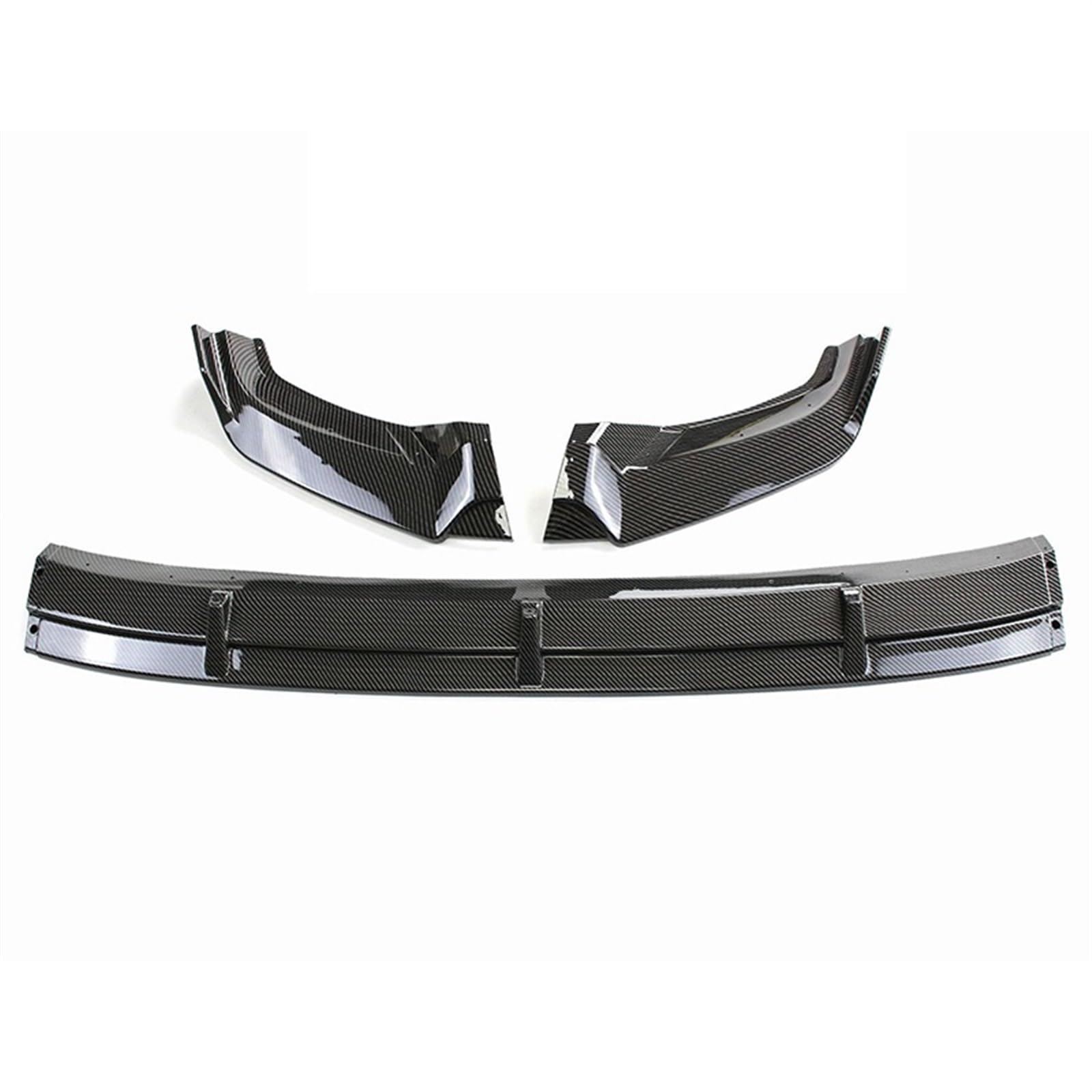 Auto Frontspoiler Lippe Auto Frontschürze Spoiler Front Schaufel Lip Splitter Diffusor PP Schützen Körper Kit Außen Dekoration Für VW Für Tiguan 2017 2018 2019 2020(Carbon Fiber) von KOEHXJ