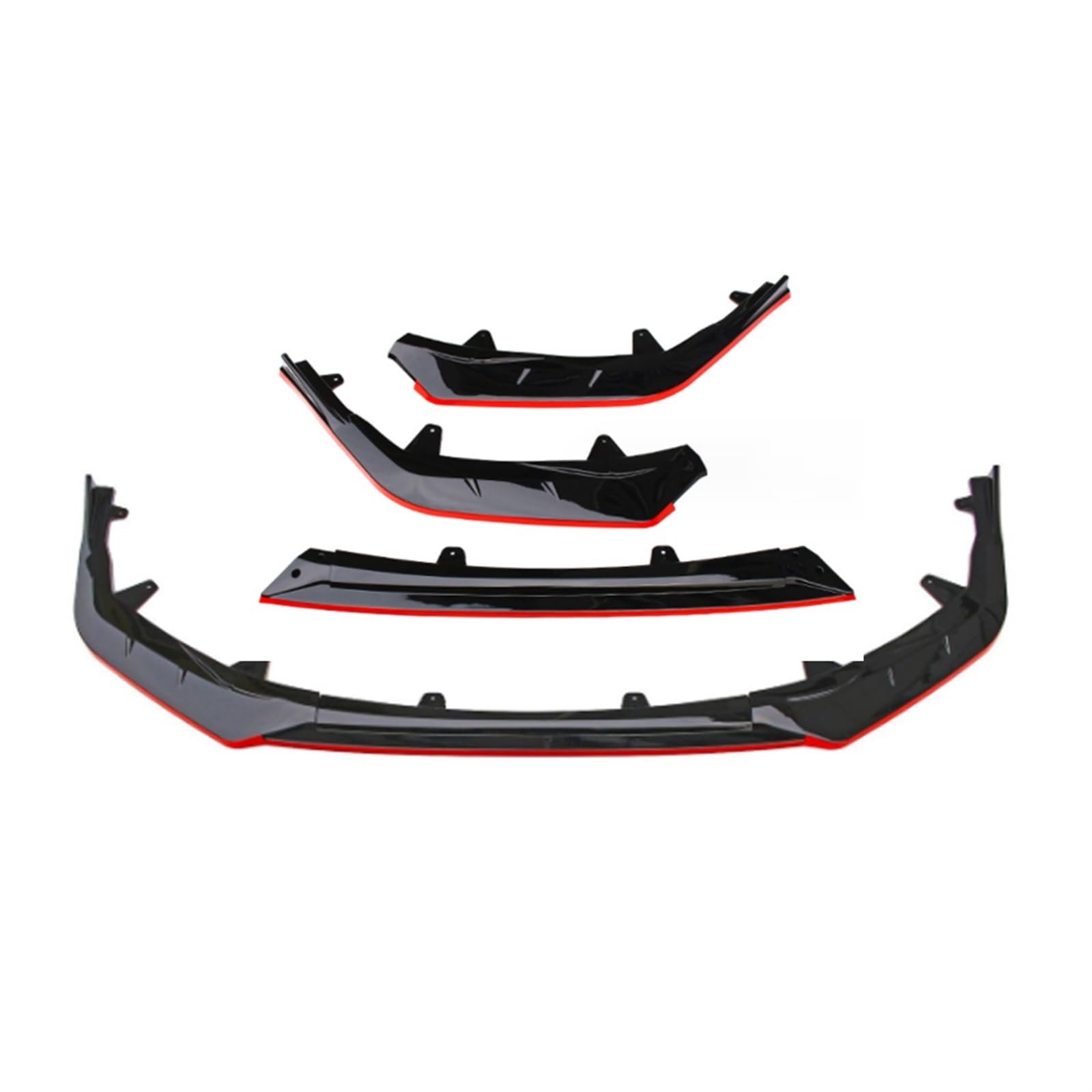 Auto Frontspoiler Lippe Auto Vorderen Stoßfänger Lip Diffusor Spoiler Für Toyota Für Corolla Für SE Für XSE Für Sport 2021 2022 2023(Black Red) von KOEHXJ