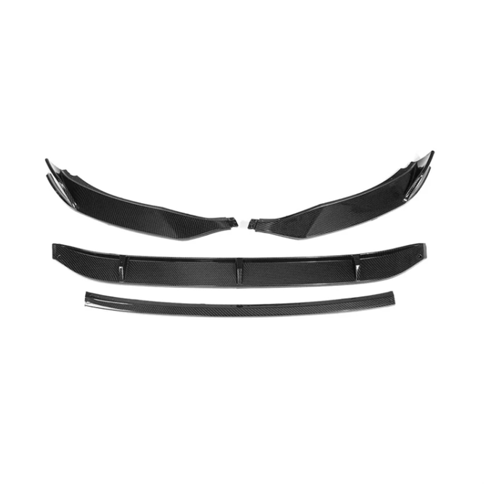 Auto Frontspoiler Lippe Auto Vorderen Stoßfänger Lip Spoiler Splitter Körper Kit Schutz Abdeckung Front Lippe Kinn Glänzend Schwarz Für VW Für Passat Für B8 2017 2018 2019(Carbon Look) von KOEHXJ