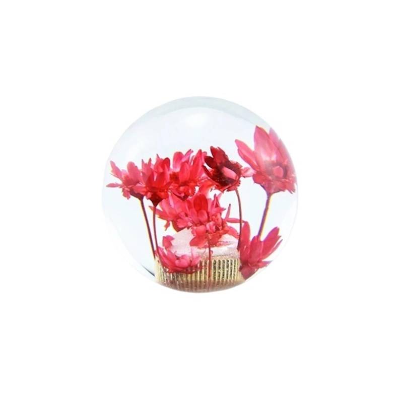 Auto Schaltknauf Auto Manuelle Schaltkopf Schaltknauf Stick Kristall Transparent Blume Schaltknauf Rot Rosa Lila Gelb Grün GangAuto Schaltknauf Abdeckung(Red) von KOEHXJ