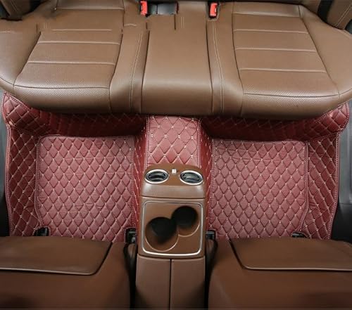 Autofußmatten 1Pc Custom Auto Fußmatten Teppich Boden Liner Leder Für Jetour Für Dashing 2022 2023 Automatten(Back Row-Wine Red) von KOEHXJ