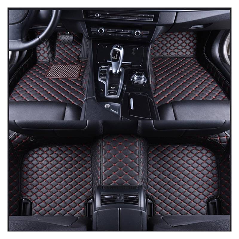 Autofußmatten Auto Boden Matte Boden Liner Matte Teppich Auto Zubehör Für Haval Für Jolion 2021 2022 2023 Automatten(Black Red,Right Hand Driver) von KOEHXJ