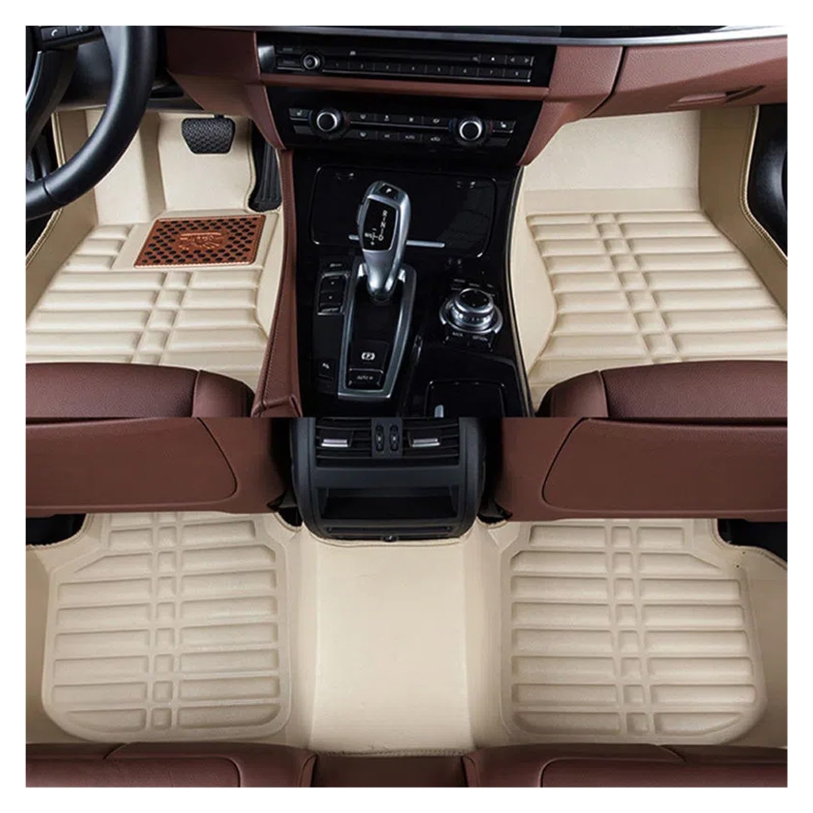 Autofußmatten Auto-Bodenmatte Fußteile Abdeckungen Lederverkleidung Für Kia Für K5 Für Optima Für JF 2016 2017 2018 2019 2020 Automatten(LHD-Beige) von KOEHXJ