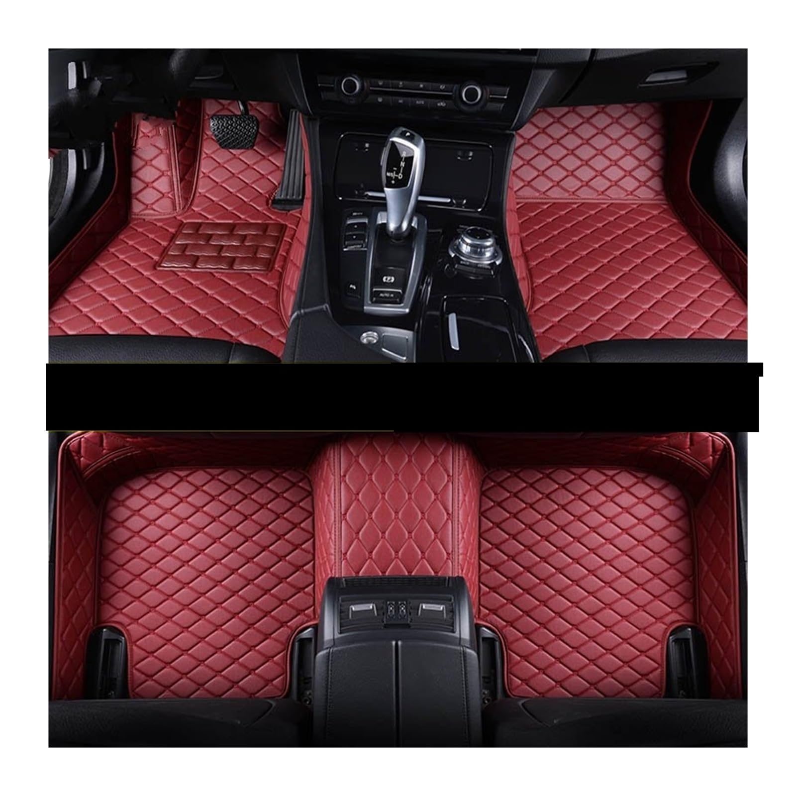 Autofußmatten Auto-Fußmatten Teppichboden Liner Leder Für HAVAL Für F5 Für H5 Für H7 Für M6 Automatten(Wine red) von KOEHXJ