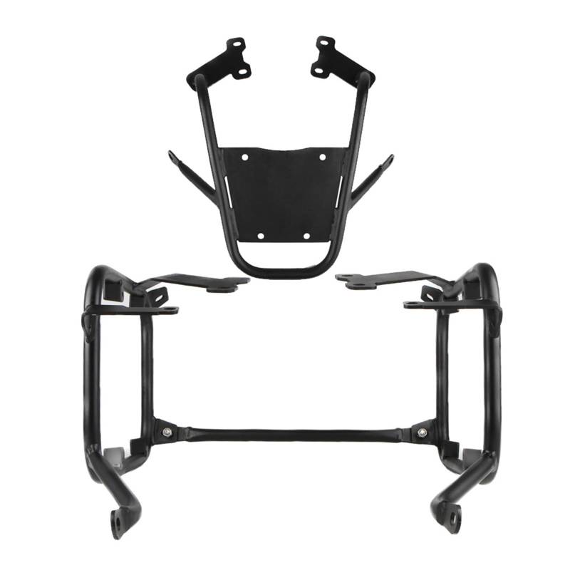 Heckarmlehnengriffe Für CB400X Für CB500X 2019 2020 2021 2022 Motorrad Stamm Fall Packtaschen Halterung Edelstahl Gepäck Rack Sitz Gepäckträger(Black) von KOEHXJ