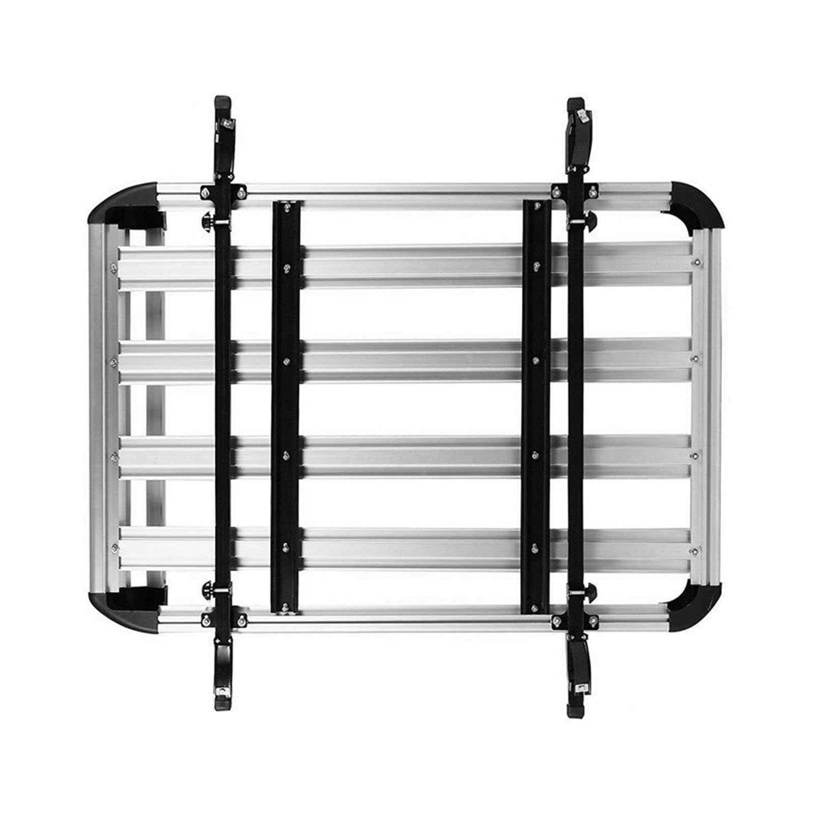 KOEHXJ Dachträger für Reling Für SUV Dach Aluminium Legierung Fracht Träger Korb Fracht Dach Rack 160 * 100 cm Doppel Deck Auto Dach Rack Dachträger Querträger(Silver 127x90cm) von KOEHXJ