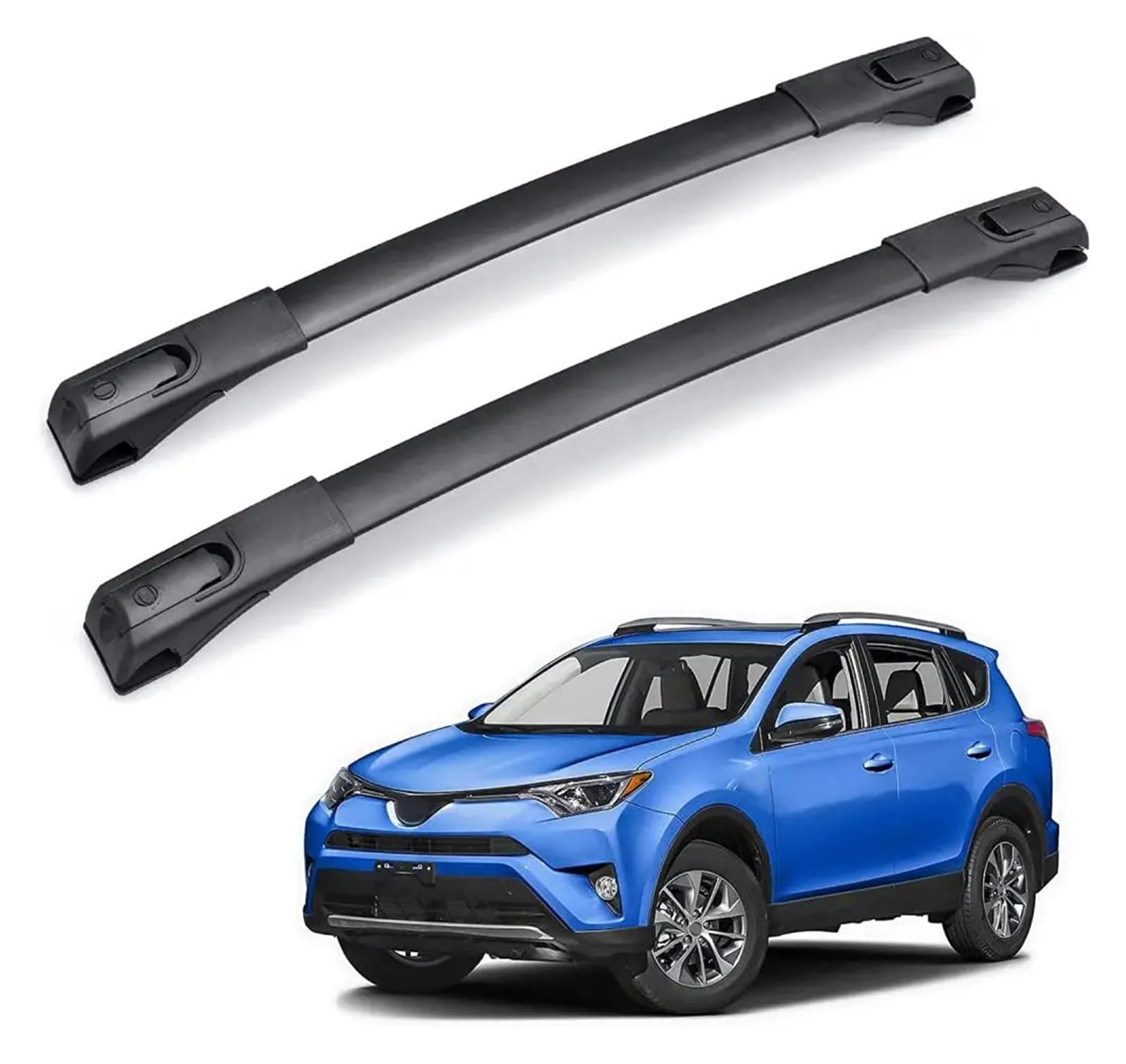 KOEHXJ Dachträger für Reling Für Toyota Für RAV4 2013 2014 2015 2016 2017 2018 Bar Dachträger 1 Paar Aluminiumlegierung Schienen Gepäckträger Bars Racks Schienenboxen Dachträger Querträger von KOEHXJ