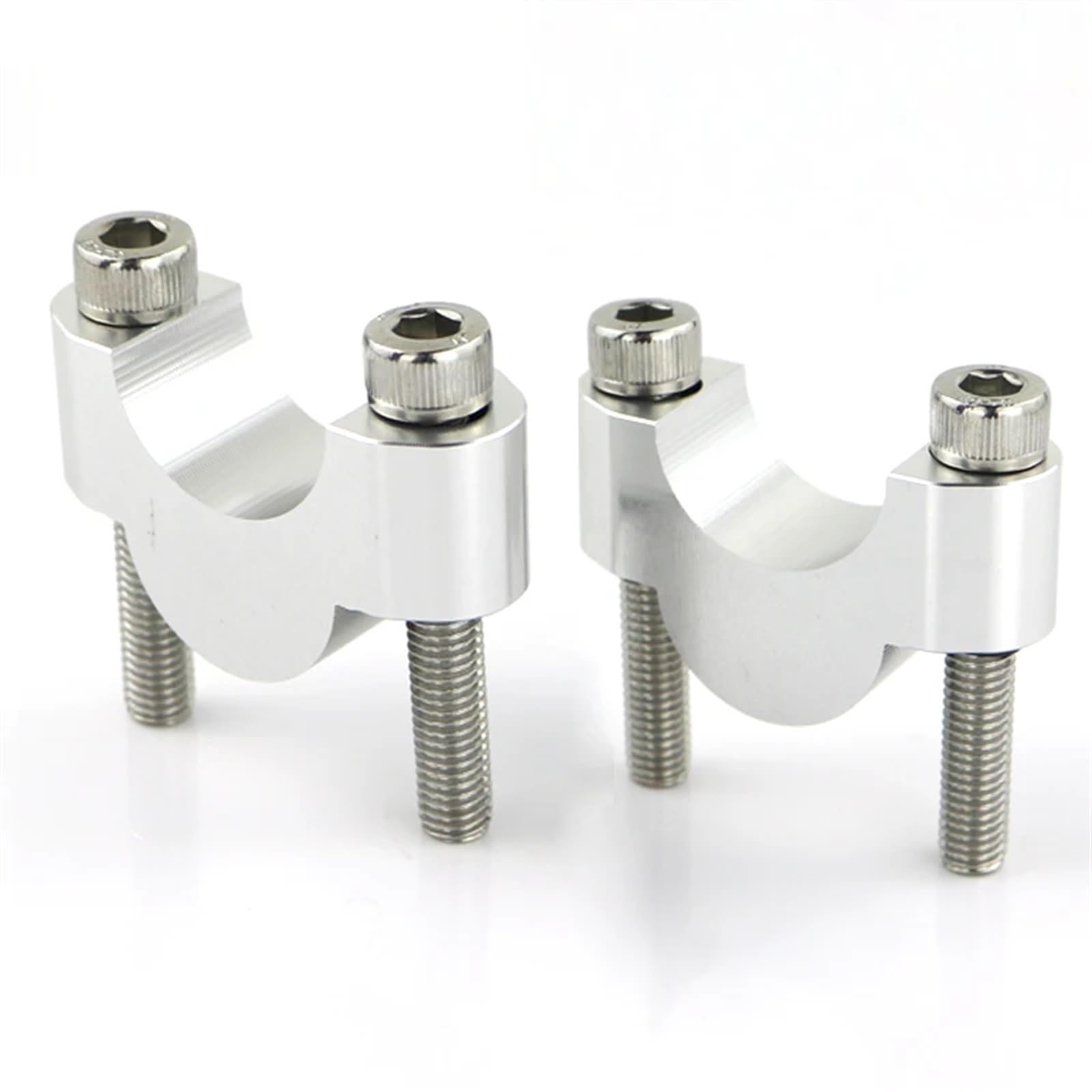 Lenker-Riser-Klemmhalterung Für Tenere 700 Motorradzubehör Lenkererhöhungen Montagehalterung Riser CNC Billet Aluminium(Silver Riser 20mm) von KOEHXJ