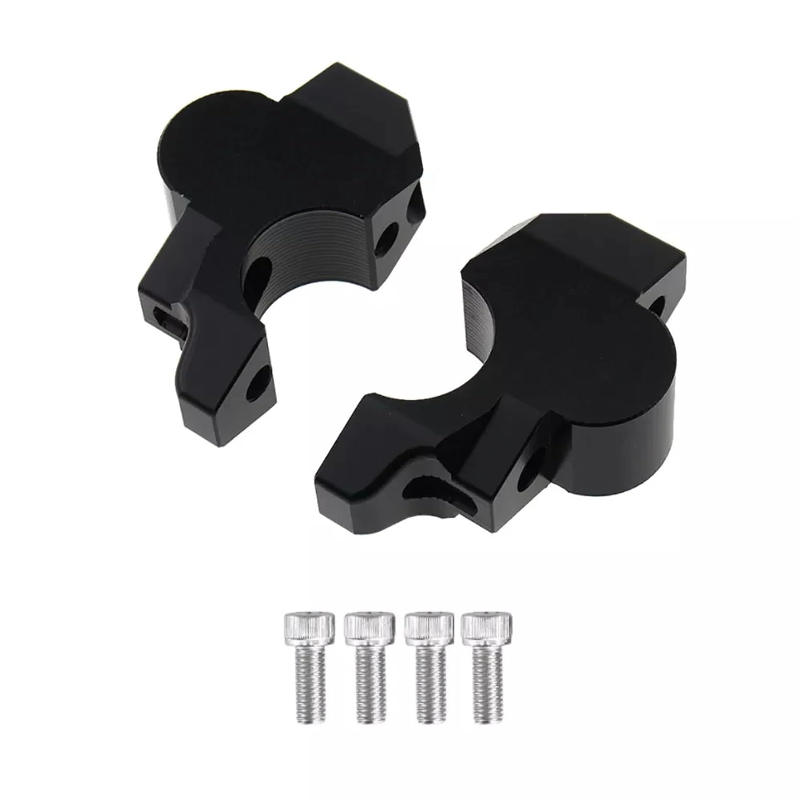 Lenker-Riser-Klemmhalterung Motorrad CNC Lenker Riser Verlängern Clamp Adapter Riser Up 35mm Rückwärts 10mm Für XADV750 2017-2020 2021(Black) von KOEHXJ