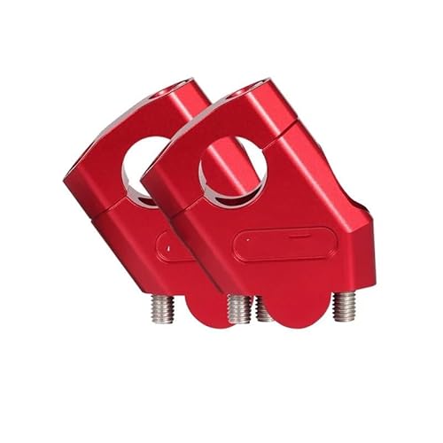 Lenker-Riser-Klemmhalterung Motorrad Lenker Riser Bar Montieren Griff Klemme Universal 28mm 22mm Für R1200GS Für MT07 Für MT09(22mm Red) von KOEHXJ