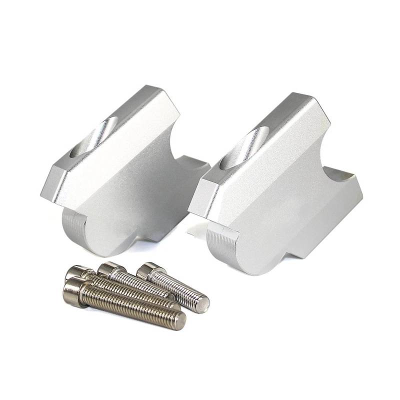 Lenker-Riser-Klemmhalterung Motorrad Lenker Riser Griff Bar Clamp Adapter Für XT1200Z SUPER TENERE 1200 XTZ1200 2010-2013(Silver) von KOEHXJ