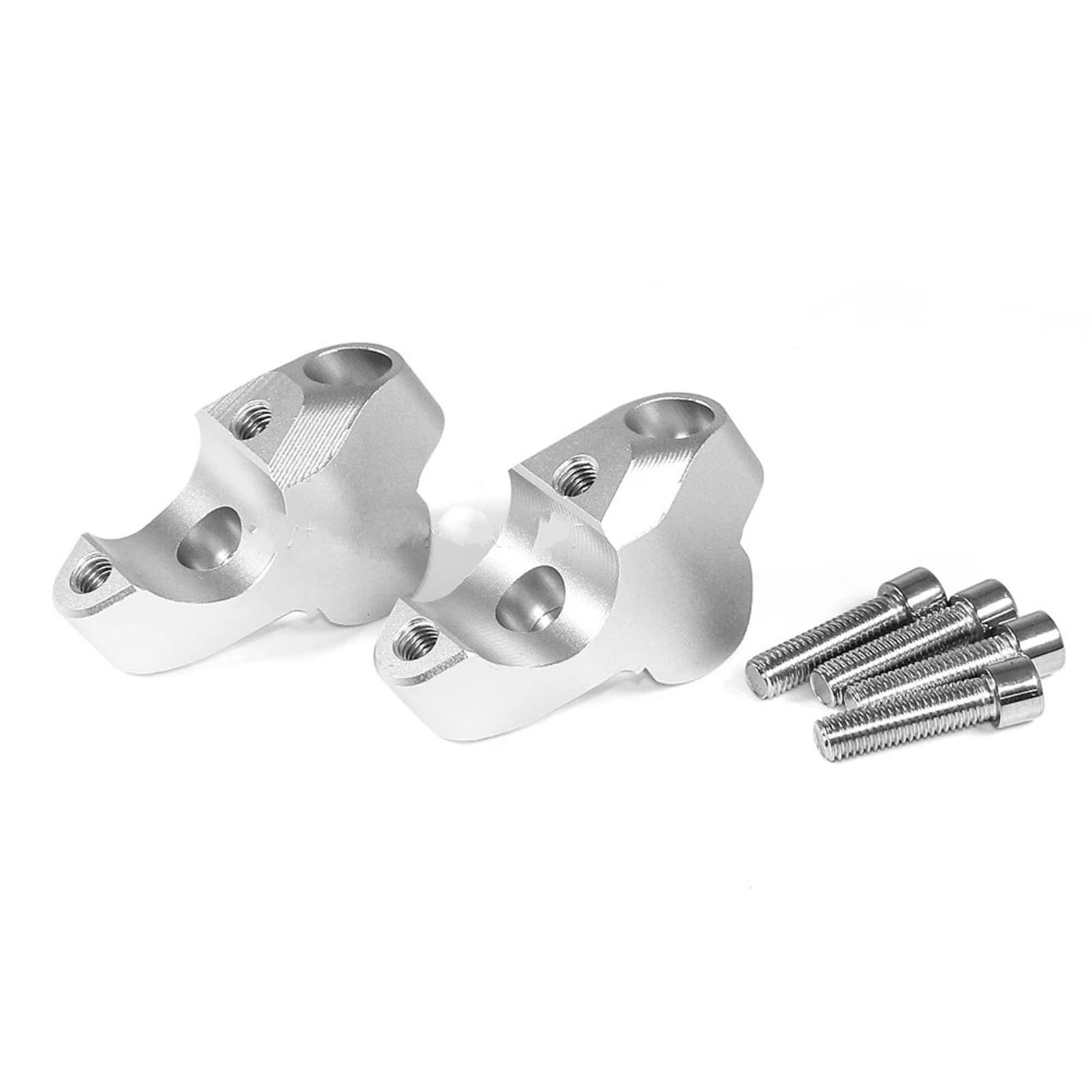 Lenker-Riser-Klemmhalterung Motorrad Zubehör Lenker Riser Drag Griff Bar Clamp Verlängern Adapter Für Norden901 2022 -(Silver) von KOEHXJ