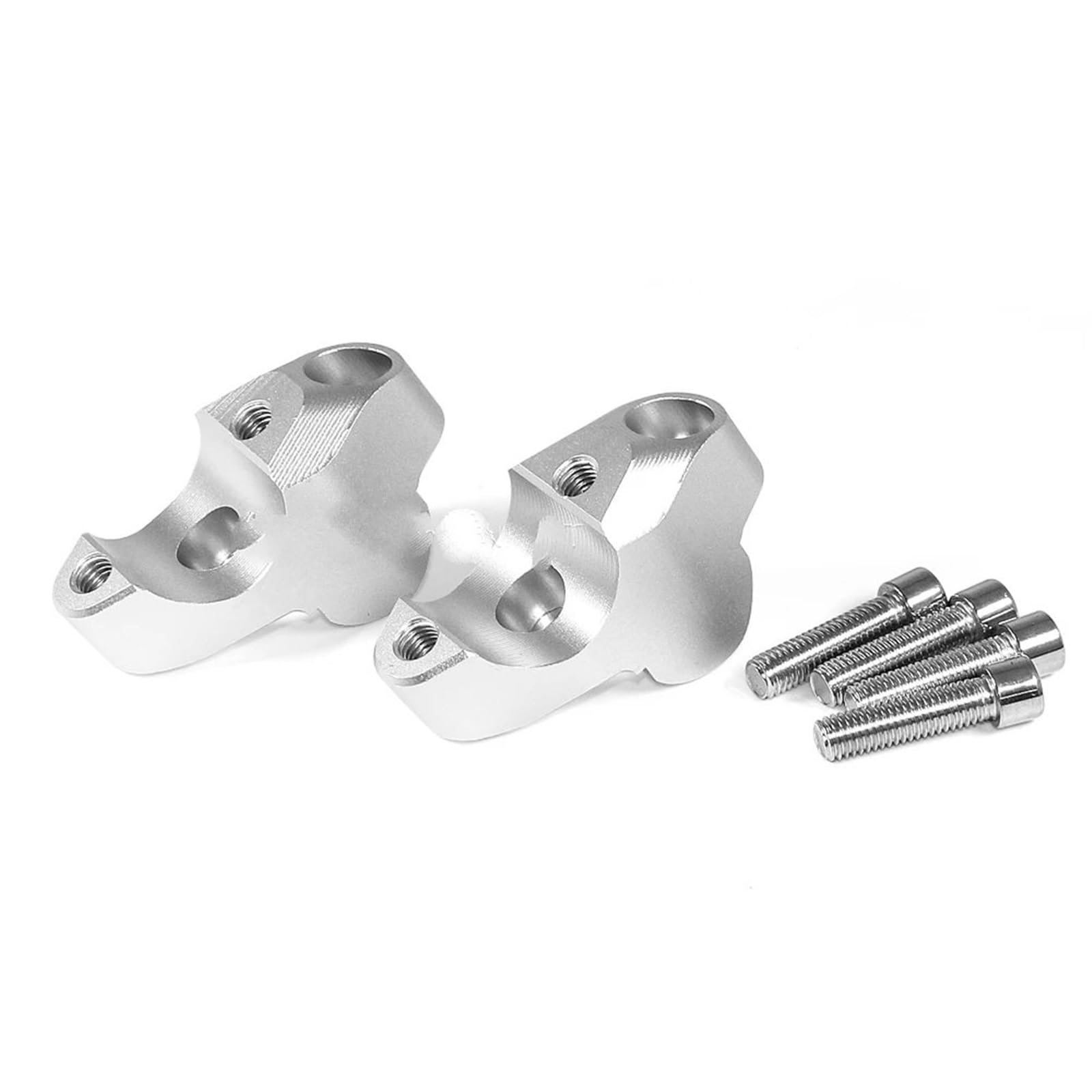 Lenker-Riser-Klemmhalterung Motorrad Zubehör Lenker Riser Drag Griff Bar Clamp Verlängern Adapter Für Norden901 2022 -(Silver) von KOEHXJ