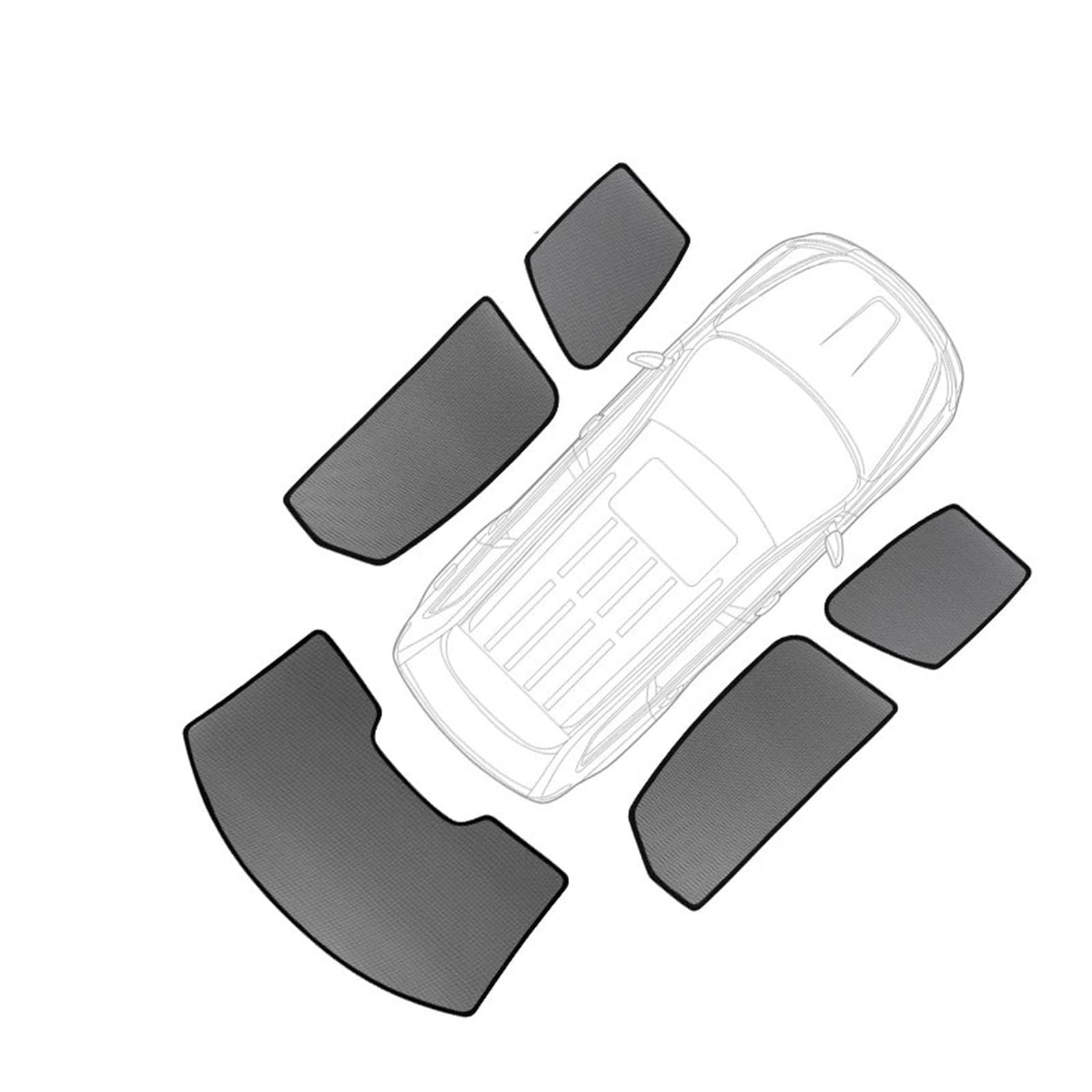 Sonnenblende Auto Front Sonnenschirm Abdeckung Sonnenschutz Visier Faltbare Vorhang Für VW Für Passat Für B6 2005 2006 2007 2008 2009 2010 Auto-Sonnenblende(5pcs) von KOEHXJ