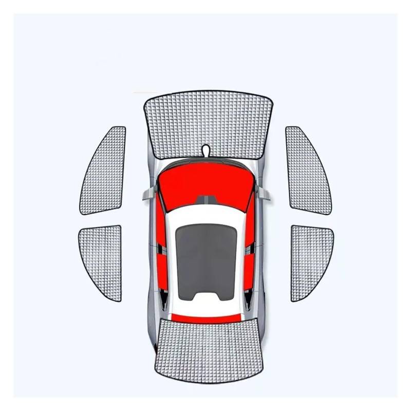 Sonnenblende Auto-Windschutzscheiben-Sonnenschutz Deckt Visiere Für Das Vordere Sonnenschutzfenster Ab Für MG 4 Für Elektro Für Mulan 2022 2023 Auto-Sonnenblende(All) von KOEHXJ