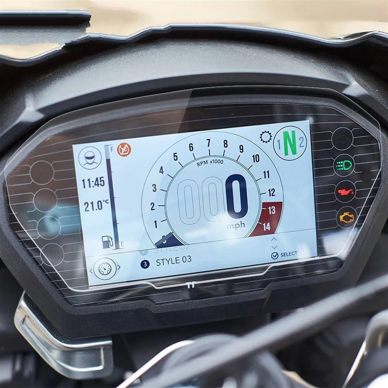 Tachoschutzfolie FÜR Triumph Für Straße Für Triple 765 R/RS 2017 2018 2019 2020 2021 2022 Motorräder Dashboard Screen Protector Displayschutzfolie von KOEHXJ