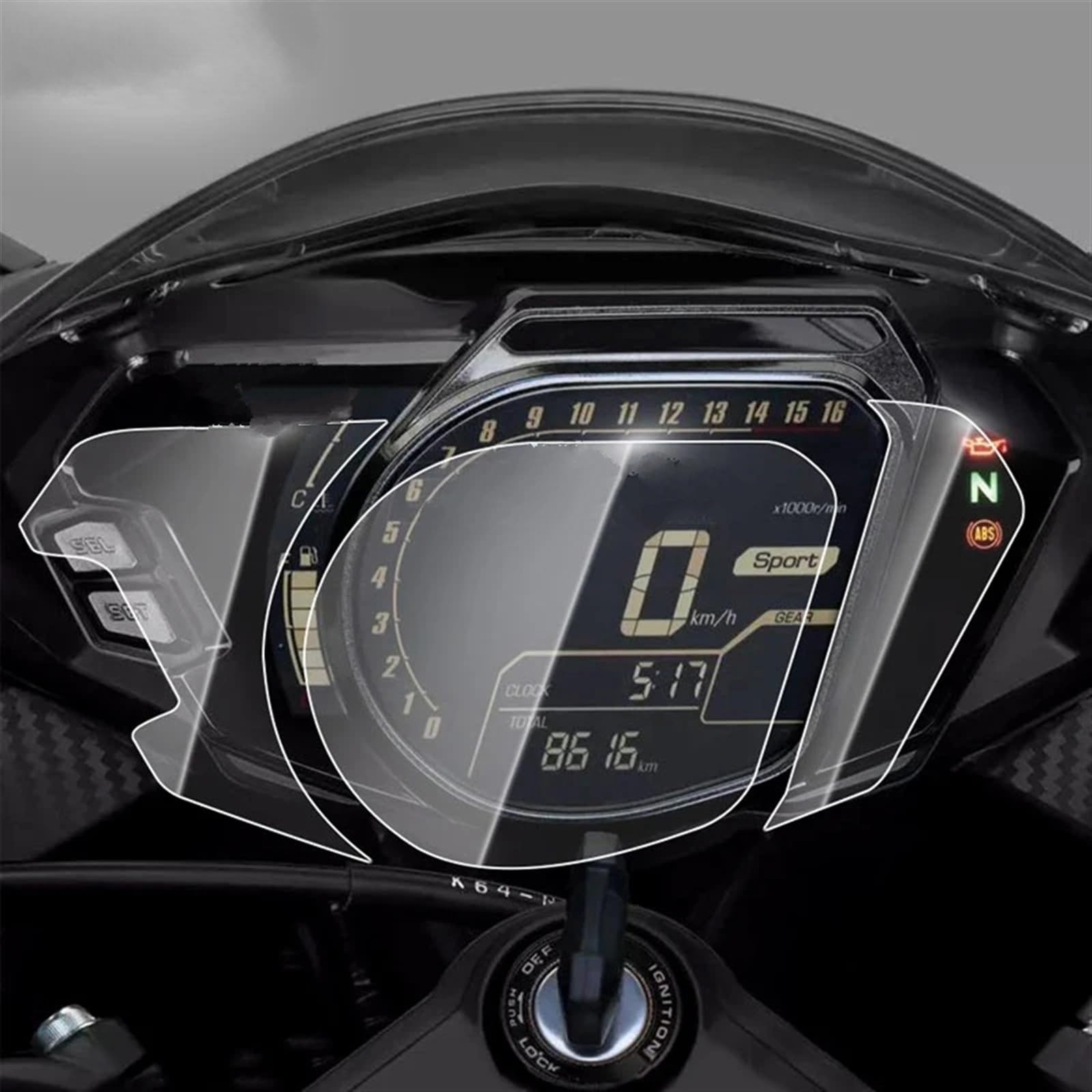 Tachoschutzfolie Für CBR250RR Für CBR 250RR 2017-2022 Motorrad Kratzschutz Film Screen Protector Aufkleber Instrument Tacho Displayschutzfolie von KOEHXJ