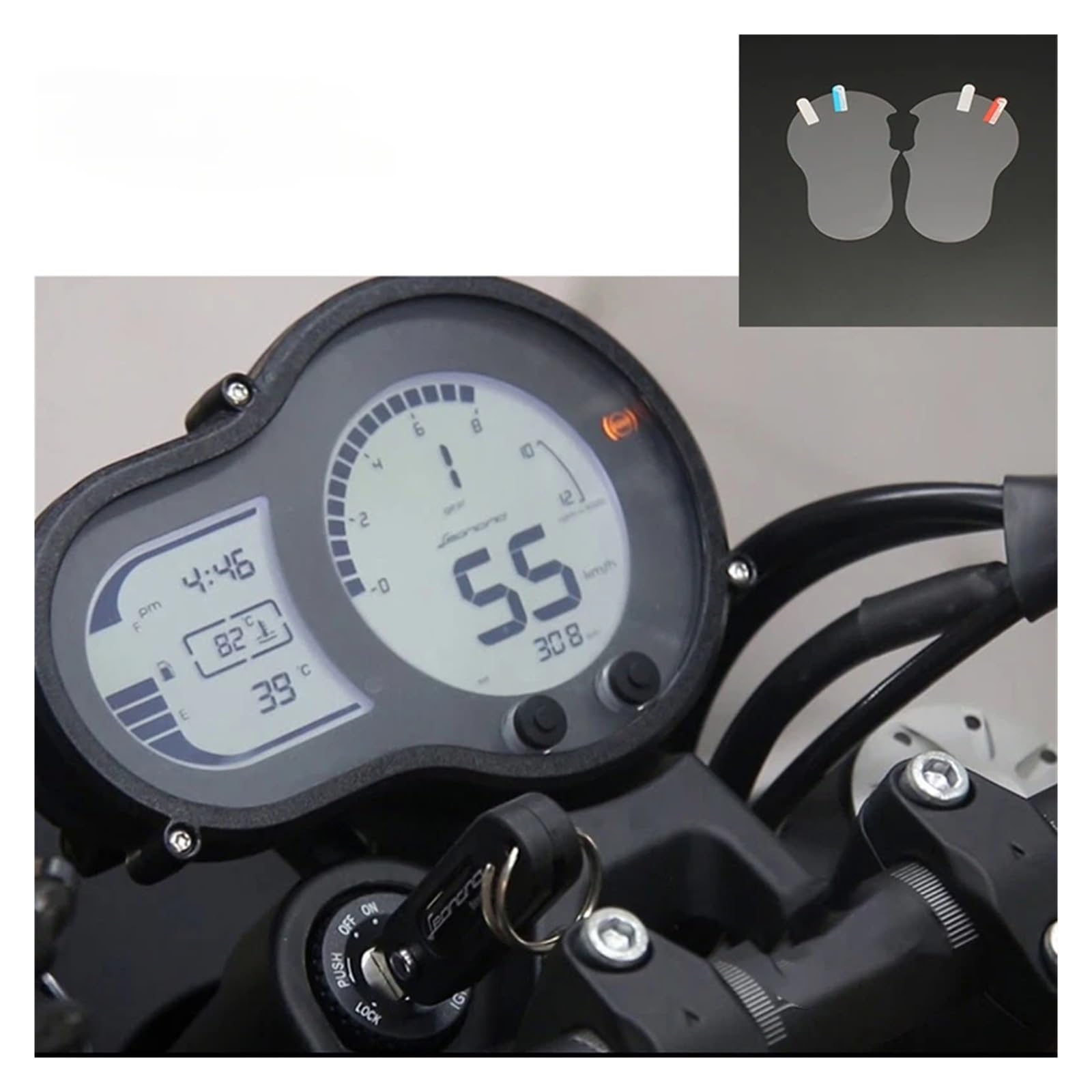 Tachoschutzfolie Paar Motorrad Cluster Kratzschutzfolie Armaturenbrett Instrument Tachometer Für Benelli Für TRK 502 Für 502x Für TRK502 Für TRK502X Displayschutzfolie von KOEHXJ