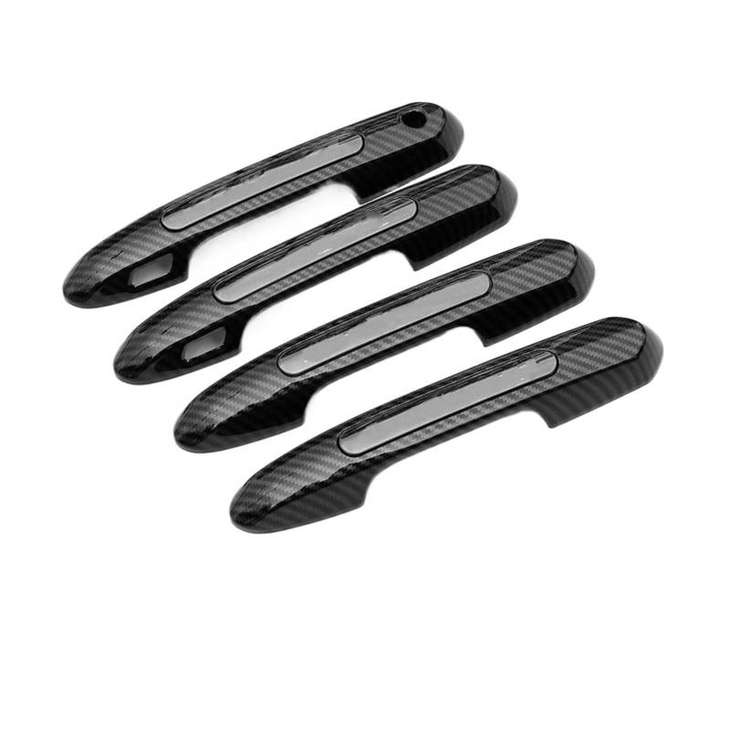 Türgriffabdeckung Für Toyota Für RAV4 2020 2021 Autozubehör ABS-Kohlefaser-Außentürgriffaufkleber, Türschalengriffabdeckungs-Zieraufkleber Türgriff Griff(Handle 4PCS) von KOEHXJ