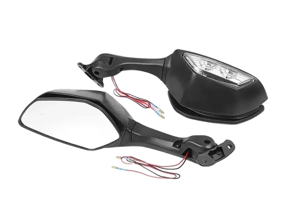 Lenker Rückspiegel Für Ka&wasaki ZX10R ZX-10R 2011-2015 Motorrad Klapp Rückspiegel Blinker Licht Rückspiegel von KOERBGDYM