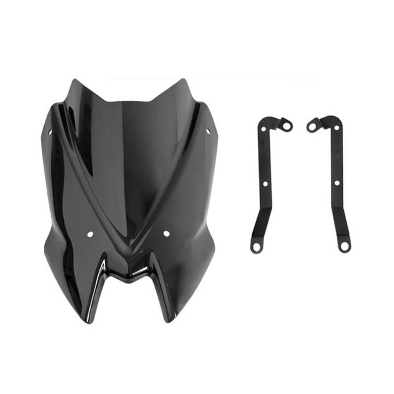 Motorrad Windschutzscheibe Für Ka&wasaki Z650 Z-650 2017-2023 Z650 Double Bubble Windschutz Windschutz Schild Bildschirm Visier Halterung Motorrad von KOERBGDYM