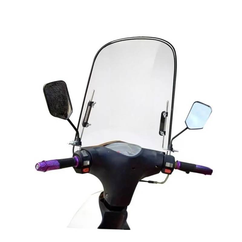 Motorrad Windschutzscheibe Motorrad Windschutzscheibe 18X16,7 Zoll Spoiler Windschutzscheibe Verlängerung Transparent Air Deflektor Motorrad von KOERBGDYM