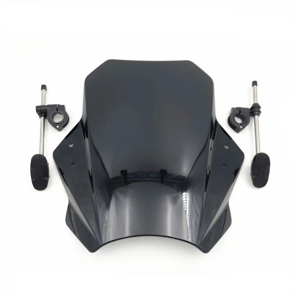 Motorrad Windschutzscheibe Windschutzscheibe Universal Motorrad Windabweiser Clamp-On Variable ABS Windschutzscheibe Spoiler Für Ho&nda CTX 700N CTX700N CTX700 N von KOERBGDYM