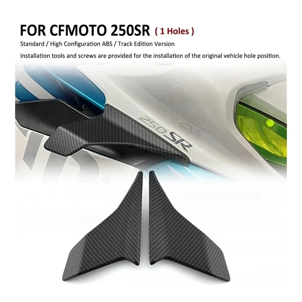 Motorradverkleidung FÜR CFMOTO CF250SR CF 250SR 250 SR Motorrad Teile Seite Abtrieb Nackte Spoiler Feste Winglet Verkleidung Flügel Deflektoren von KOERBGDYM