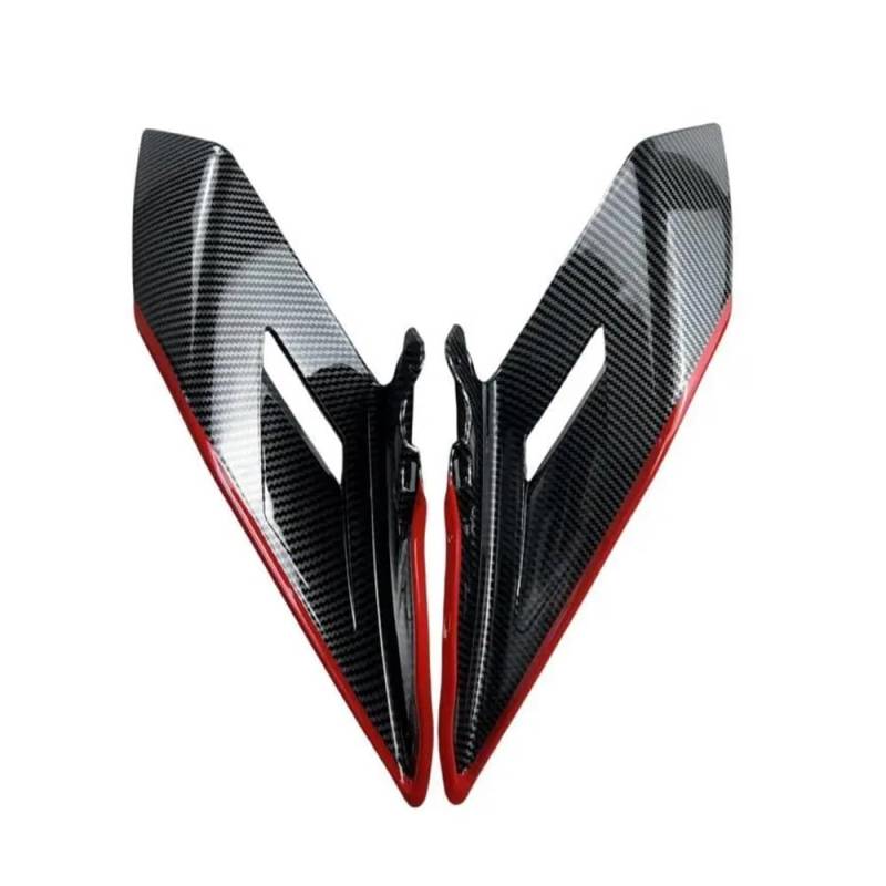 Motorradverkleidung Motorrad Fixed Wing Für CFMOTO 450SR CF450SR 2022-2023 ABS Carbon Weiß Vorderseite Abtrieb Nackt Spoiler Verkleidung Zubehör von KOERBGDYM