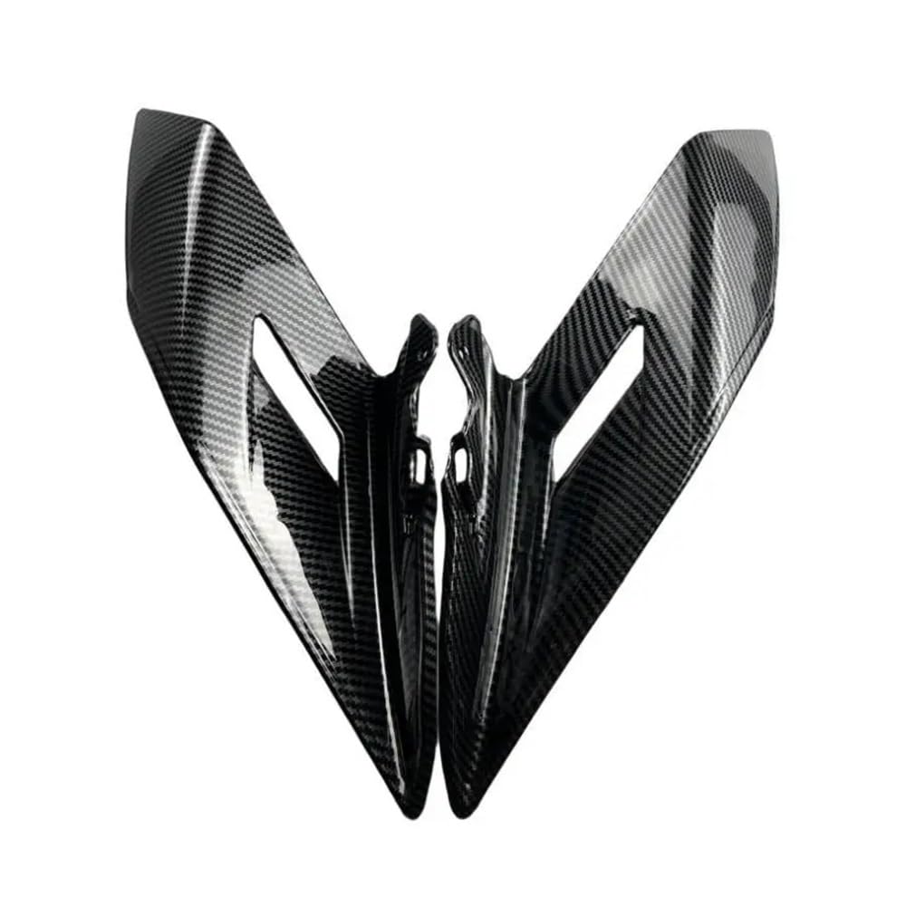 Motorradverkleidung Motorrad Fixed Wing Für CFMOTO 450SR CF450SR 2022-2023 ABS Carbon Weiß Vorderseite Abtrieb Nackt Spoiler Verkleidung Zubehör von KOERBGDYM