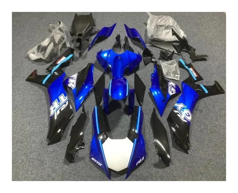 Motorradverkleidung Neue ABS-Motorrad-Verkleidungs-Kits passend für Ya&maha R1 20 21 22 23 24 2020 2021 2022 2023 2024 Karosserie-Set Custom Schwarz Blau von KOERBGDYM