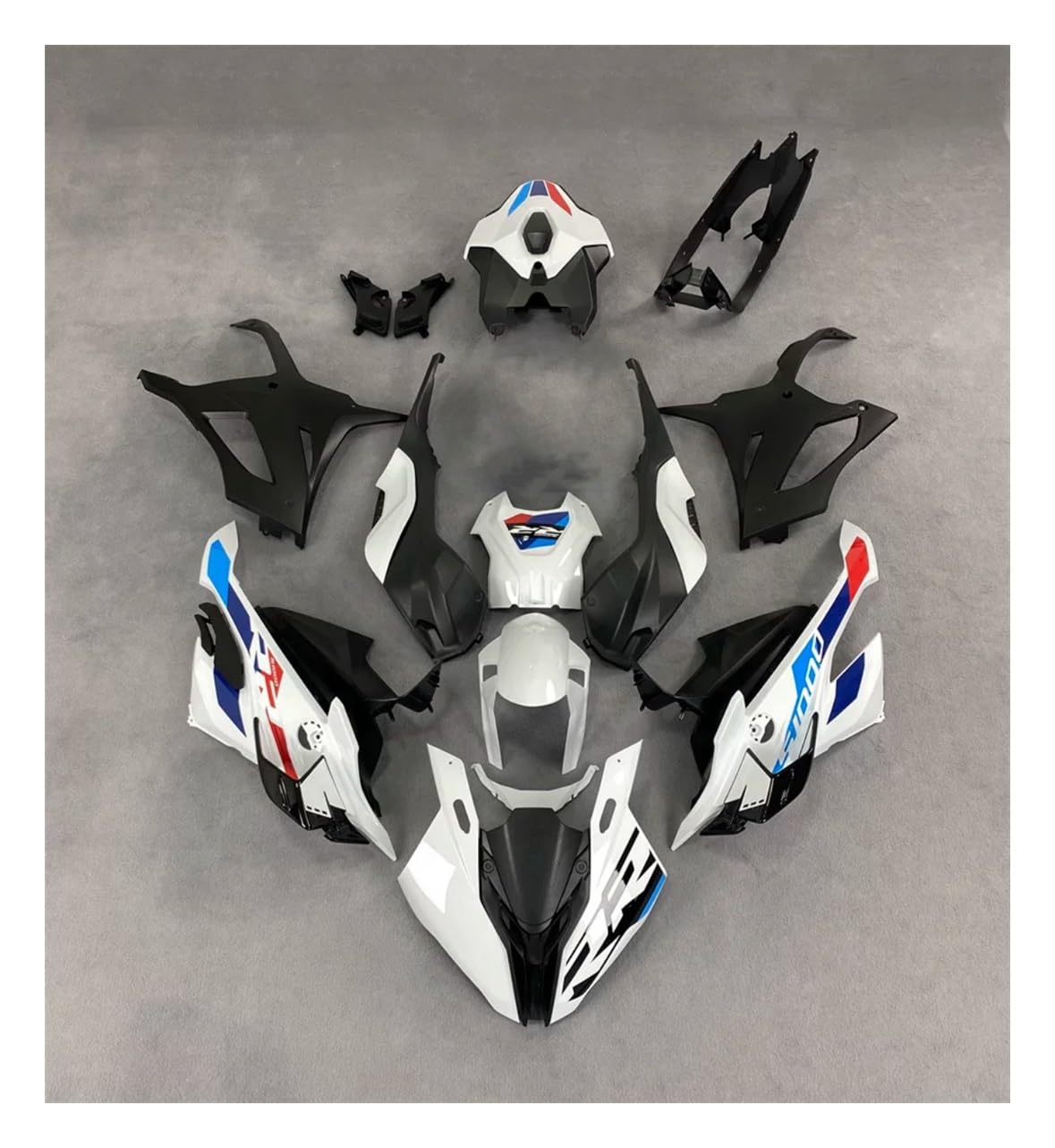 Motorradverkleidung Verkleidungsset passend für S1000rr 2023 2024 Karosserieset 23-24 Einspritzung Weiß Blau Schwarz von KOERBGDYM