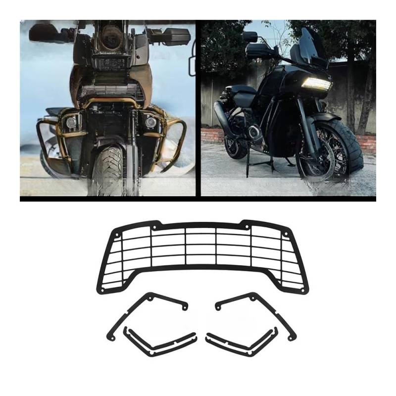 Scheinwerfer Kühlergrill Schutz Abdeckung Für Ha&rley 1250 PA1250 1250 Motorrad Edelstahl Scheinwerfer Schutz Grille Schutz Abdeckung Schutz Grill von KOERBGDYM