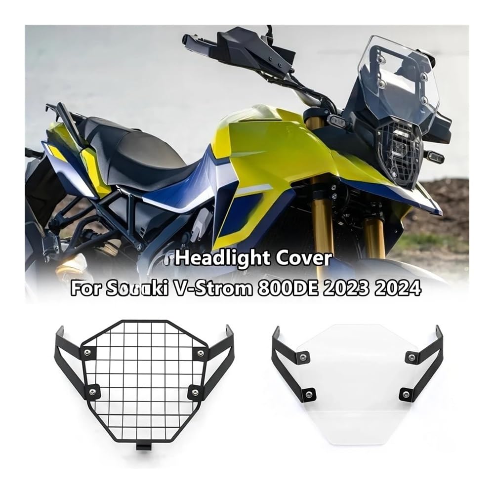 Scheinwerfer Kühlergrill Schutz Abdeckung Motorrad Scheinwerfer Schutz Abdeckungen Schutz Kopf Licht Grill Guards FÜR Suzuki V-Strom 800DE 2023 2024 von KOERBGDYM