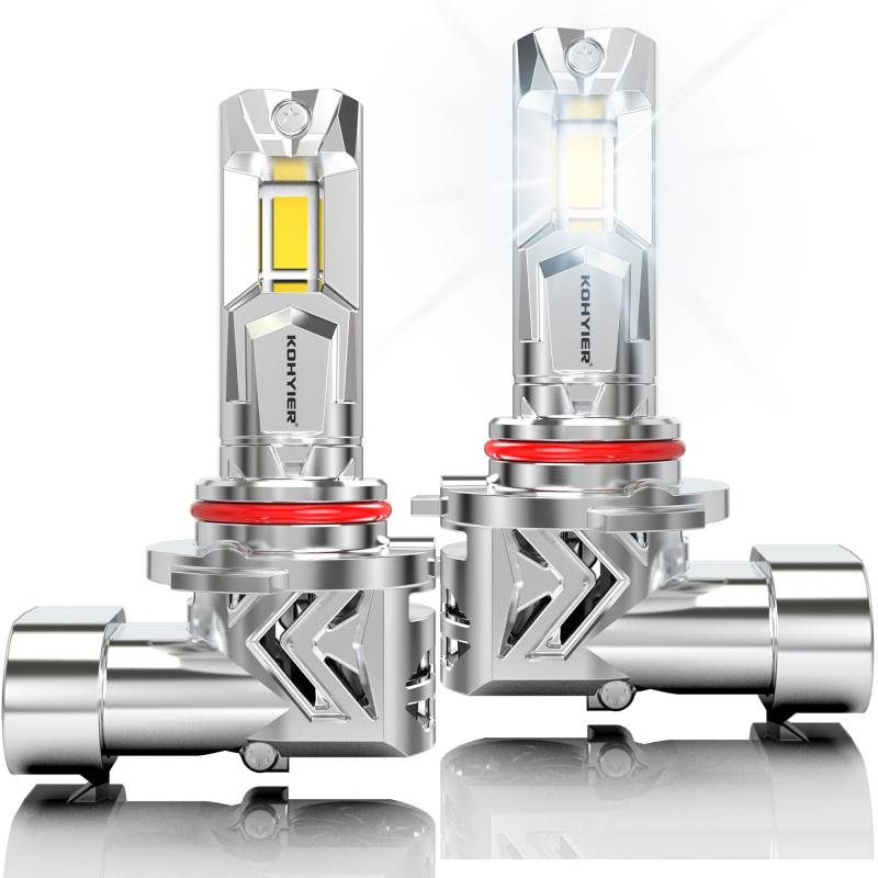 KOHYIER HB3 Halogen Lampen +600% Helligkeit, 20000LM 100W Superhell 6000K Xenon Weiß 12V Auto 9005 Abblendlicht HB3 Halogen Glühbirne, 2 Stück von KOHYIER