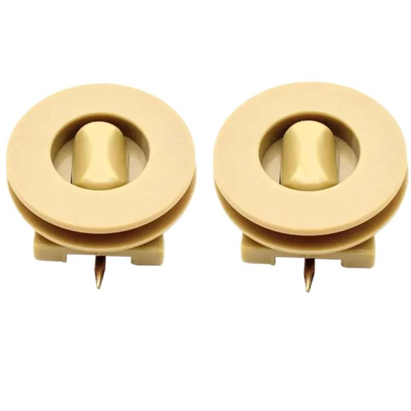 KOIAMVZW [Replacement] 2Pcs Auto Boden Matte Clips Teppich Befestigung Retainer Haken Schellen Halter Schützen Auto Boden Matte Befestigung Schnalle Mit Cross Lock Rotierenden (Beige) von KOIAMVZW